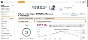 팔란티어 목표 주가
