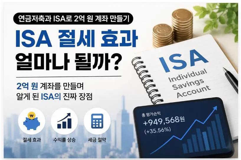 ISA 절세 효과와 비과세 혜택을 설명하는 ETF 투자 이미지