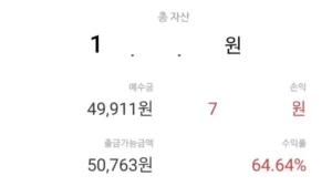 연금저축 계좌 실제 수익률 64.64%와 총자산 1억9495만원 공개 화면