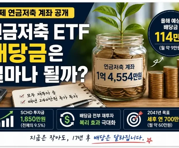 연금저축 ETF 배당금 114만원과 미국배당다우존스 ETF 재투자 전략