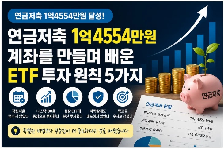 연금저축 1억4554만원 계좌를 만들며 배운 ETF 투자 원칙 5가지
