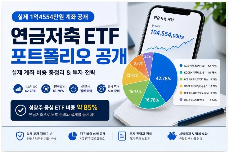 연금저축 ETF 포트폴리오 공개 실제 1억4554만원 계좌 비중과 투자 전략