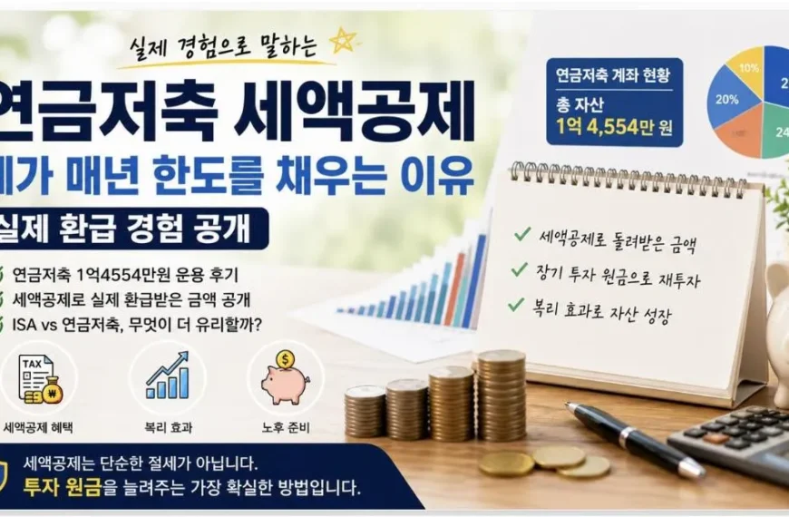 연금저축 세액공제 실제 환급 경험과 연금저축 계좌 1억4554만원 운용 사례