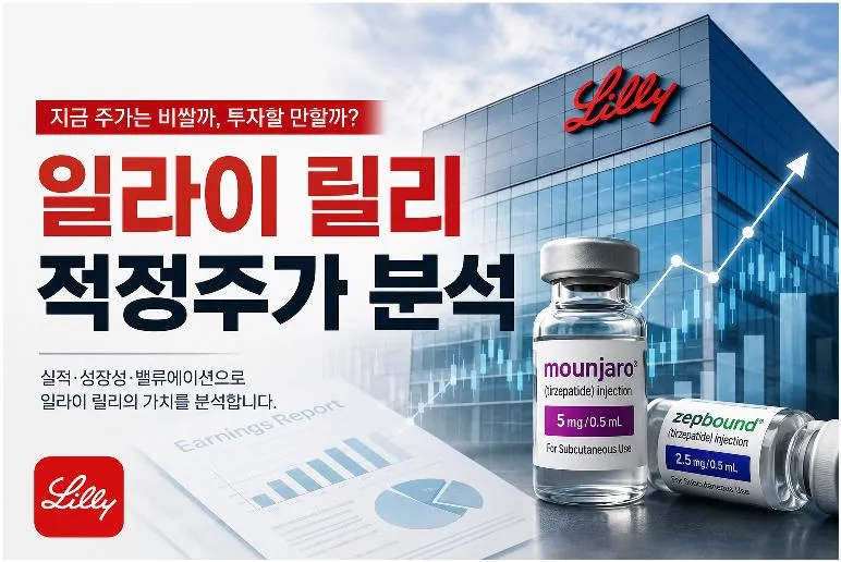 일라이 릴리 적정주가 분석과 기업 가치 및 밸류에이션을 설명하는 대표 이미지