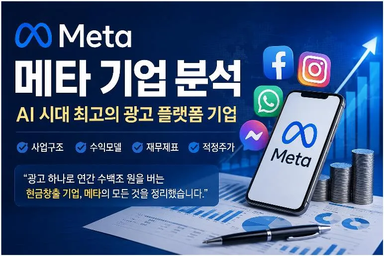 메타 기업 분석 대표 이미지｜AI 시대 최고의 광고 플랫폼 기업 META 사업구조와 재무제표 분석