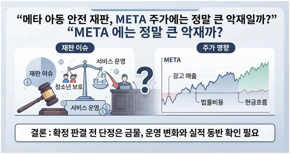 메타 아동 안전 재판이 META 주가에 미치는 영향과 광고 매출 및 현금흐름 분석