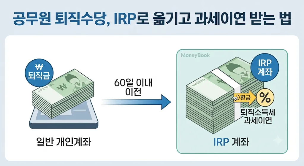 공무원 퇴직수당 IRP 60일 이내 이전과 퇴직소득세 과세이연